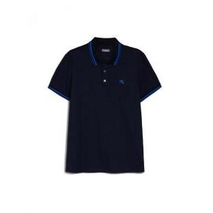 Polo da uomo in cotone  blu scuro