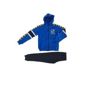 Tuta givova bambino garzata full zip con cappuccio colore royal