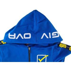 Tuta givova bambino garzata full zip con cappuccio colore royal