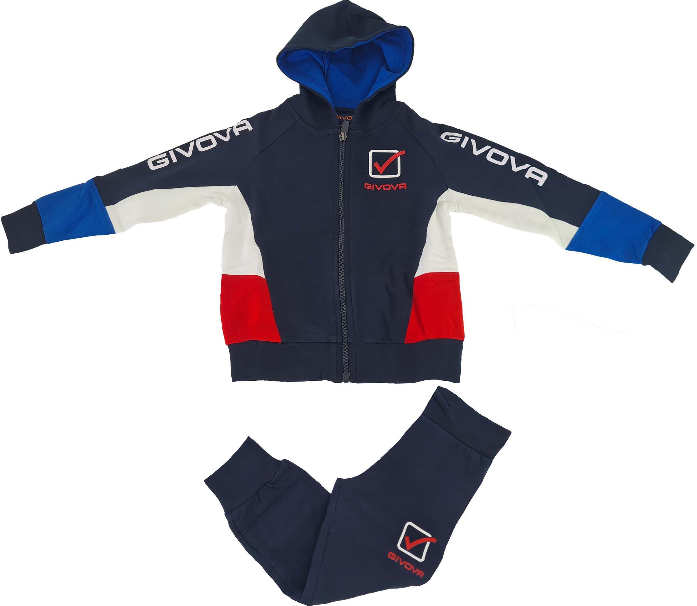 Tuta Givova full zip con cappuccio bambino