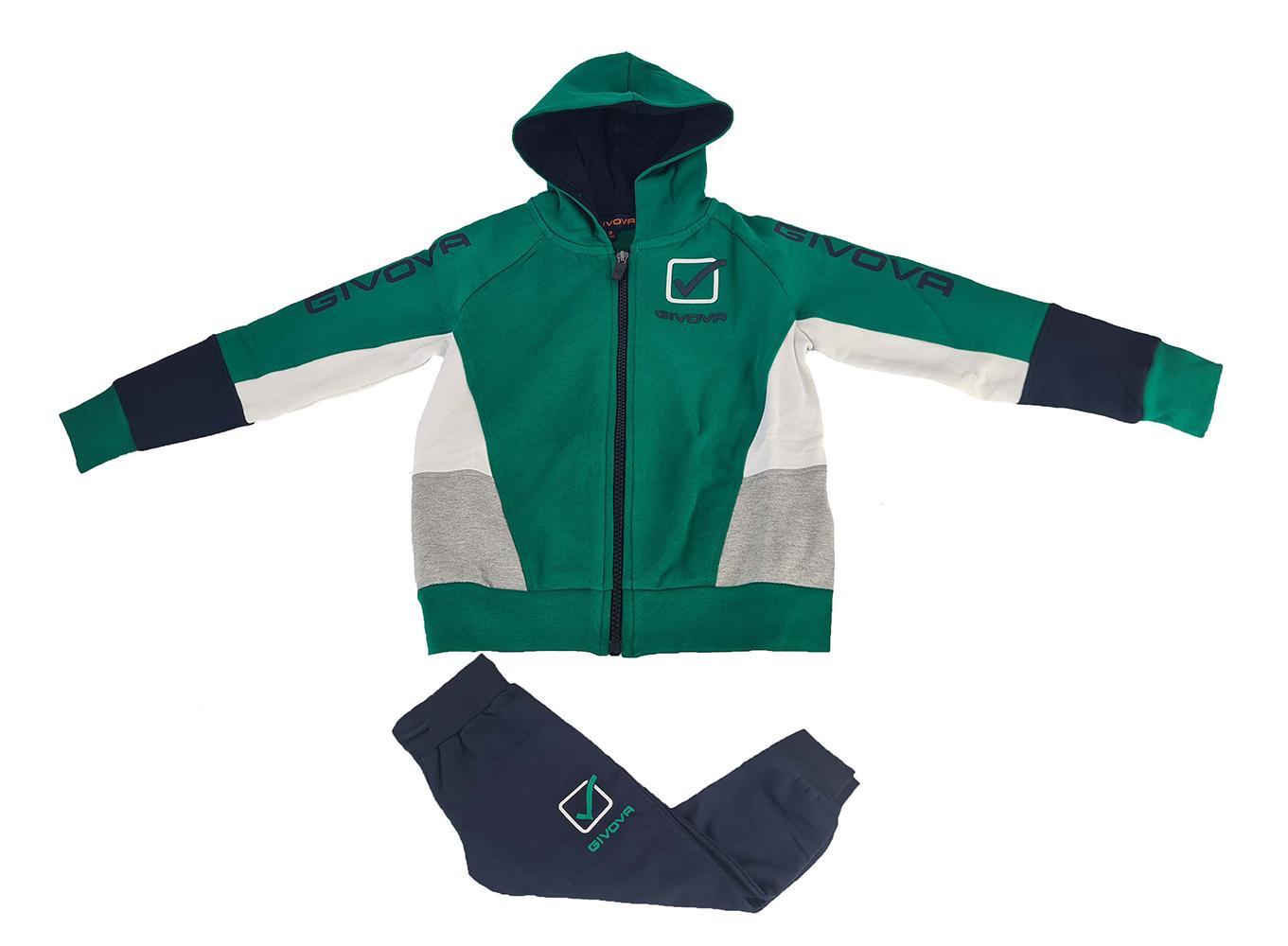 Tuta Givova full zip con cappuccio bambino