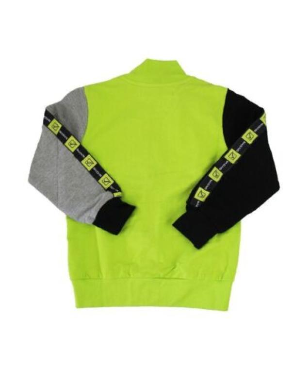 Tuta Givova  bambino 7455T0246 garzata full zip senza cappuccio verde fluo