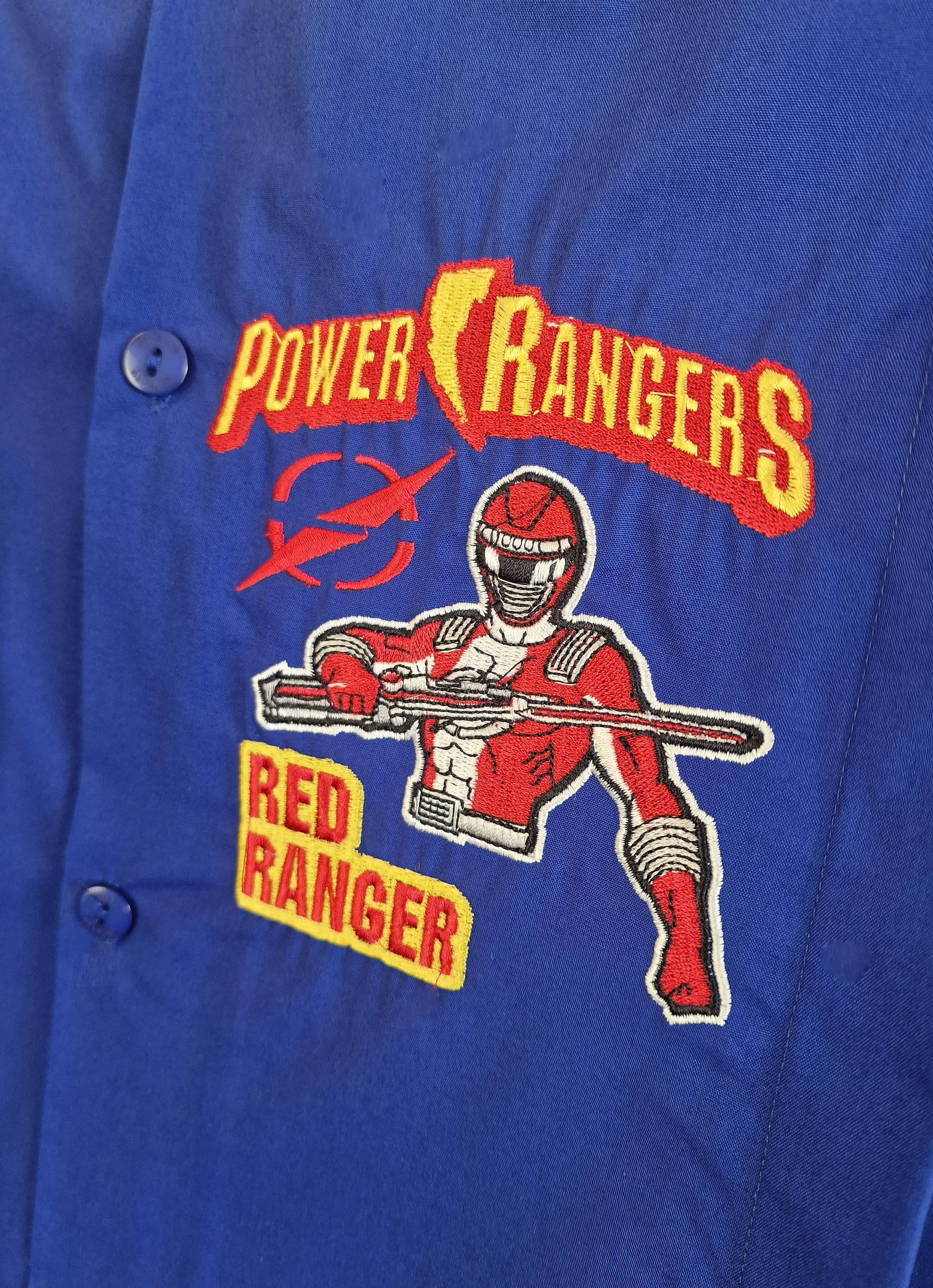 Grembiule scuola elementare da bambino Power Rangers blu