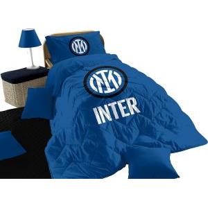 Trapunta fc inter letto singolo microfibra logo nuovo 170x260 cm blu