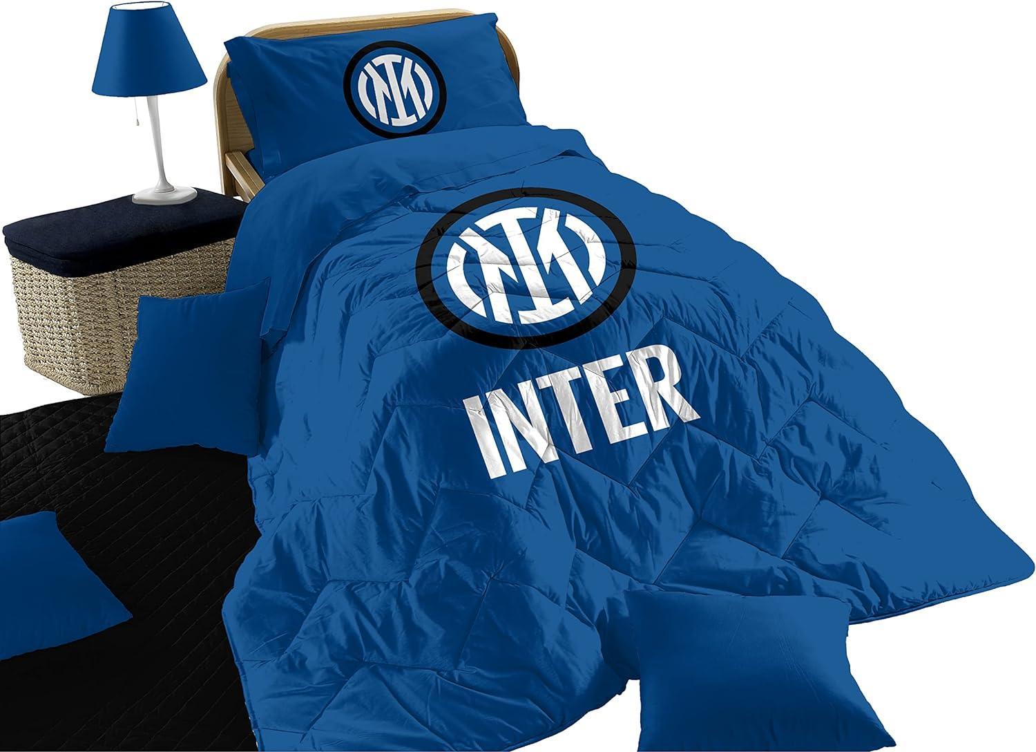 Trapunta fc Inter Letto singolo microfibra Logo nuovo 170x260 cm Blu