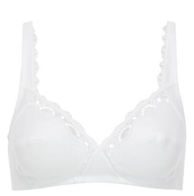 Reggiseno senza ferretto Playtex Cotton Support bianco