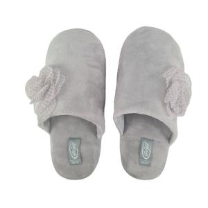 Pantofole  in colore grigio con rosa