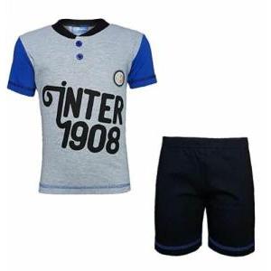 Pigiama f.c. inter b2in16053 da bambino con t-shirt mezza manica e pantaloncino corto ﻿