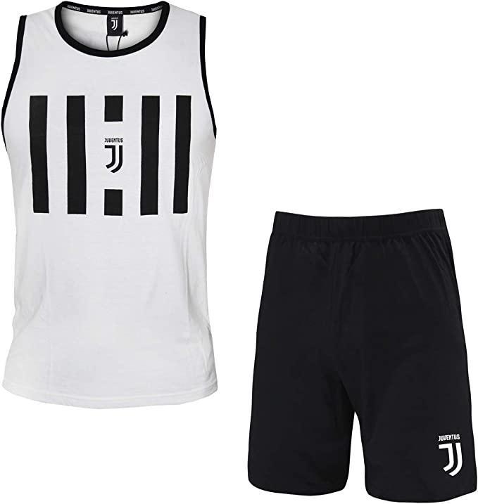 Pigiama da uomo Juventus estivo bianco JU14077 