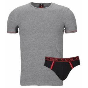 Completo intimo uomo t-shirt e slip compatibile con milan