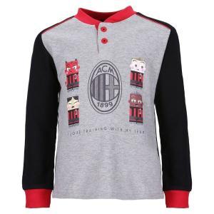 Pigiama da bambino ac milan in cotone felpato