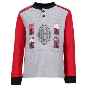 Pigiama da bambino ac milan in cotone felpato