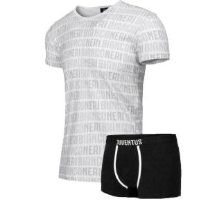 Completo intimo t-shirt + boxer junior compatibile con juventus