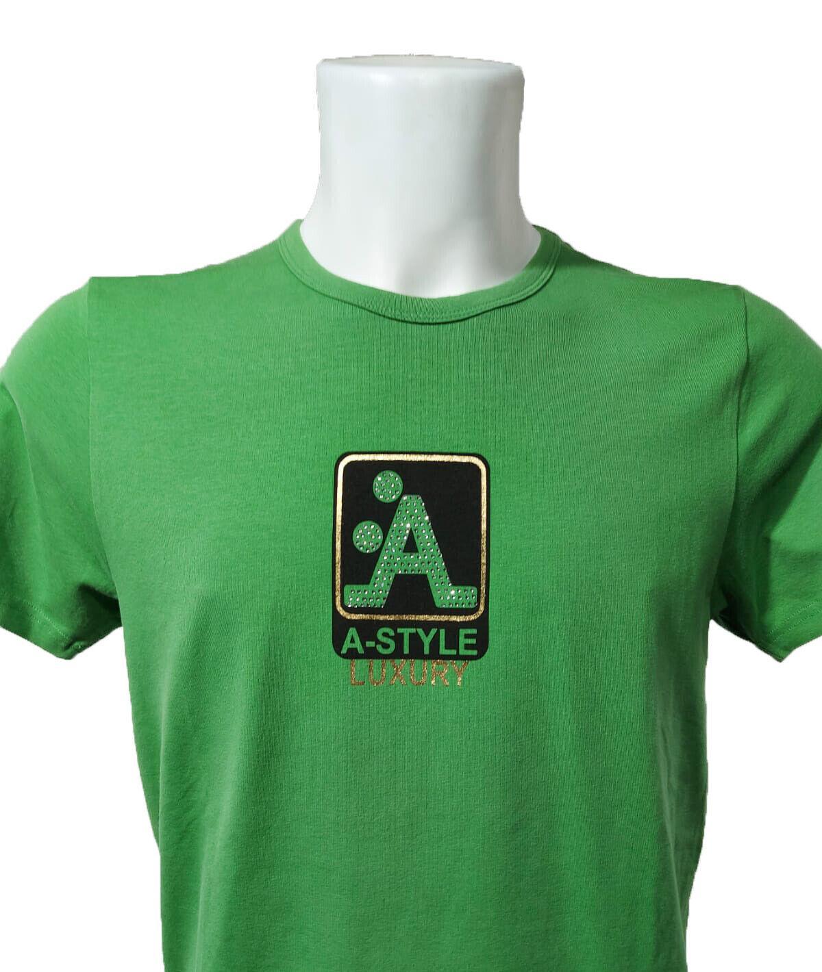 T-shirt da uomo in cotone A-style verde