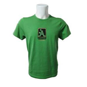 T-shirt da uomo in cotone a-style verde