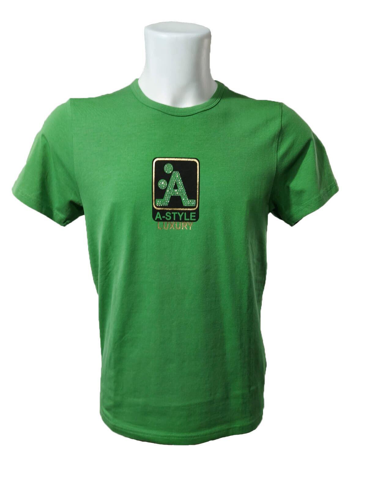 T-shirt da uomo in cotone A-style verde