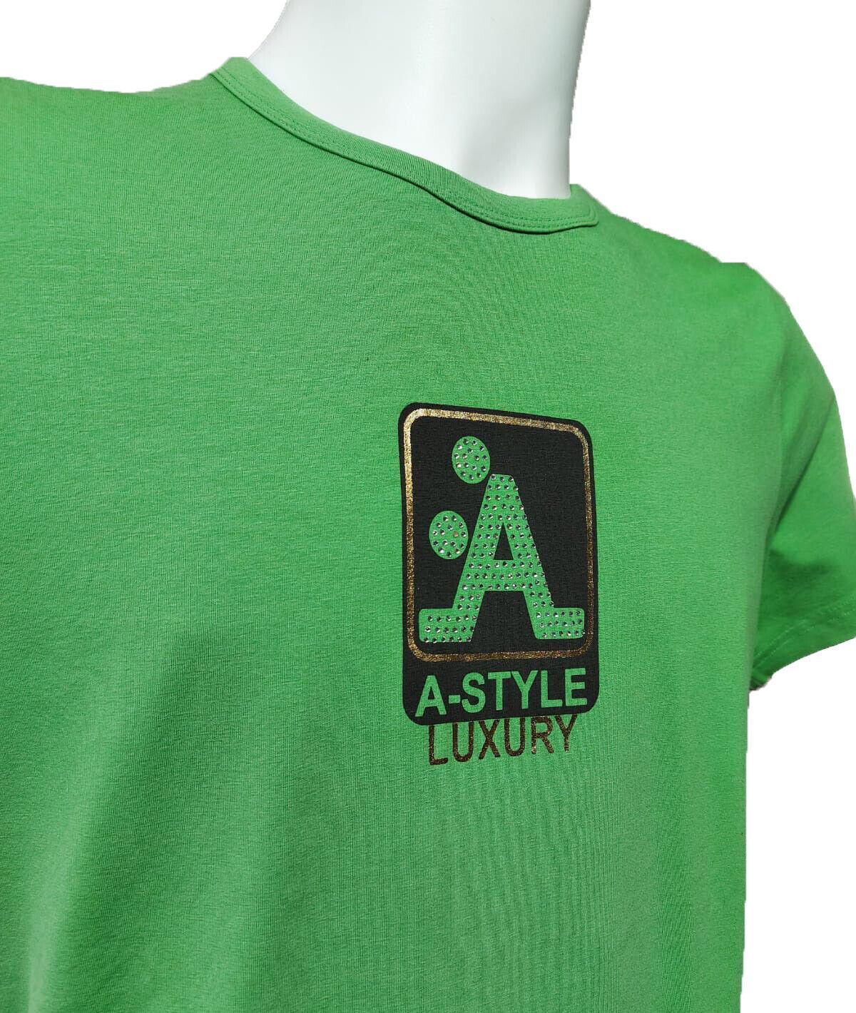 T-shirt da uomo in cotone A-style verde