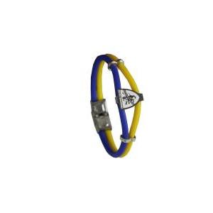 Bracciale frosinone calcio silicone stemma in metallo con scatola