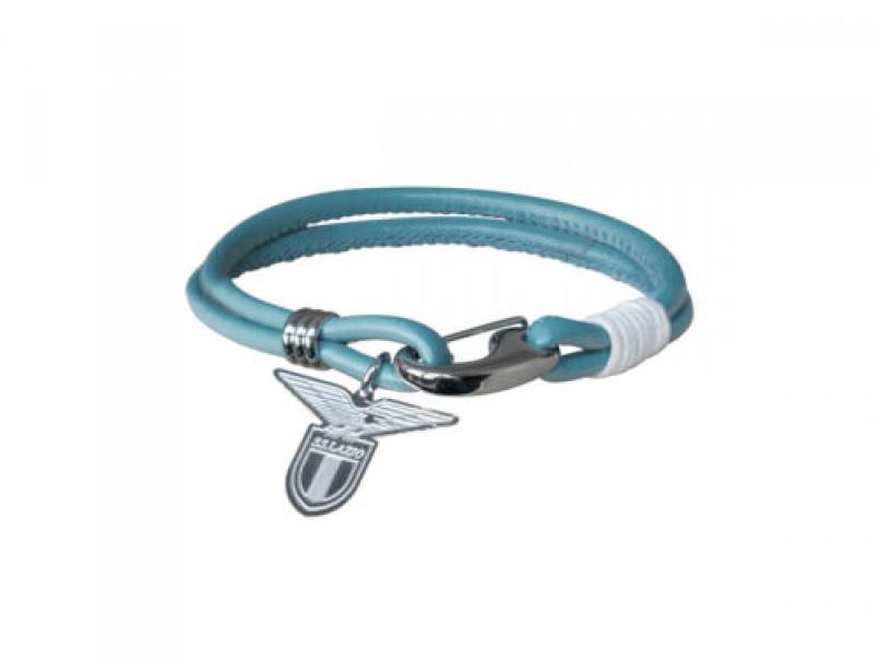 Bracciale in ecopelle e acciaio S.S. LAZIO BRLA67