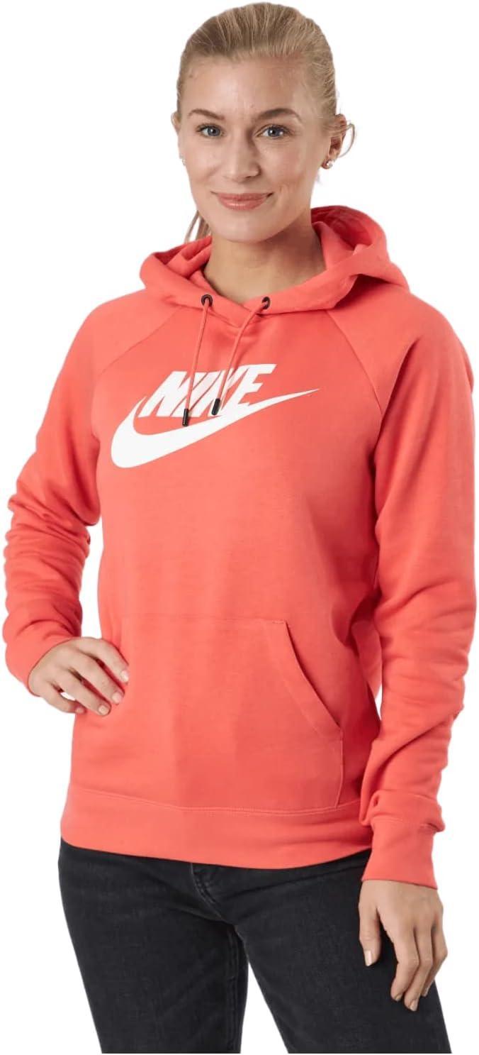 Felpa con cappuccio da donna Nike corallo