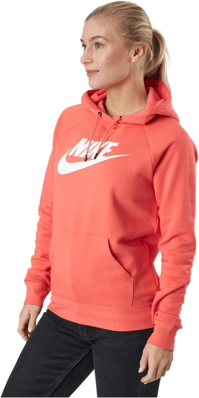 Felpa con cappuccio da donna Nike corallo