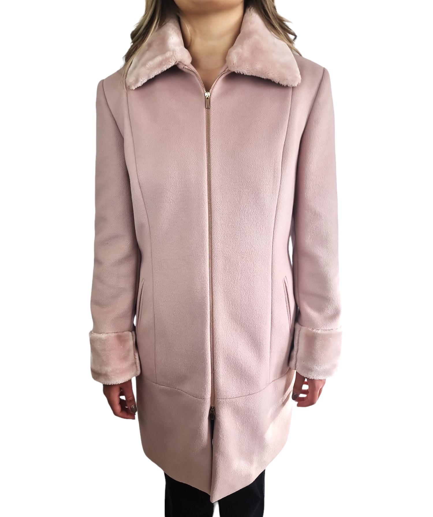 Cappotto donna Edas modello Calleto rosa