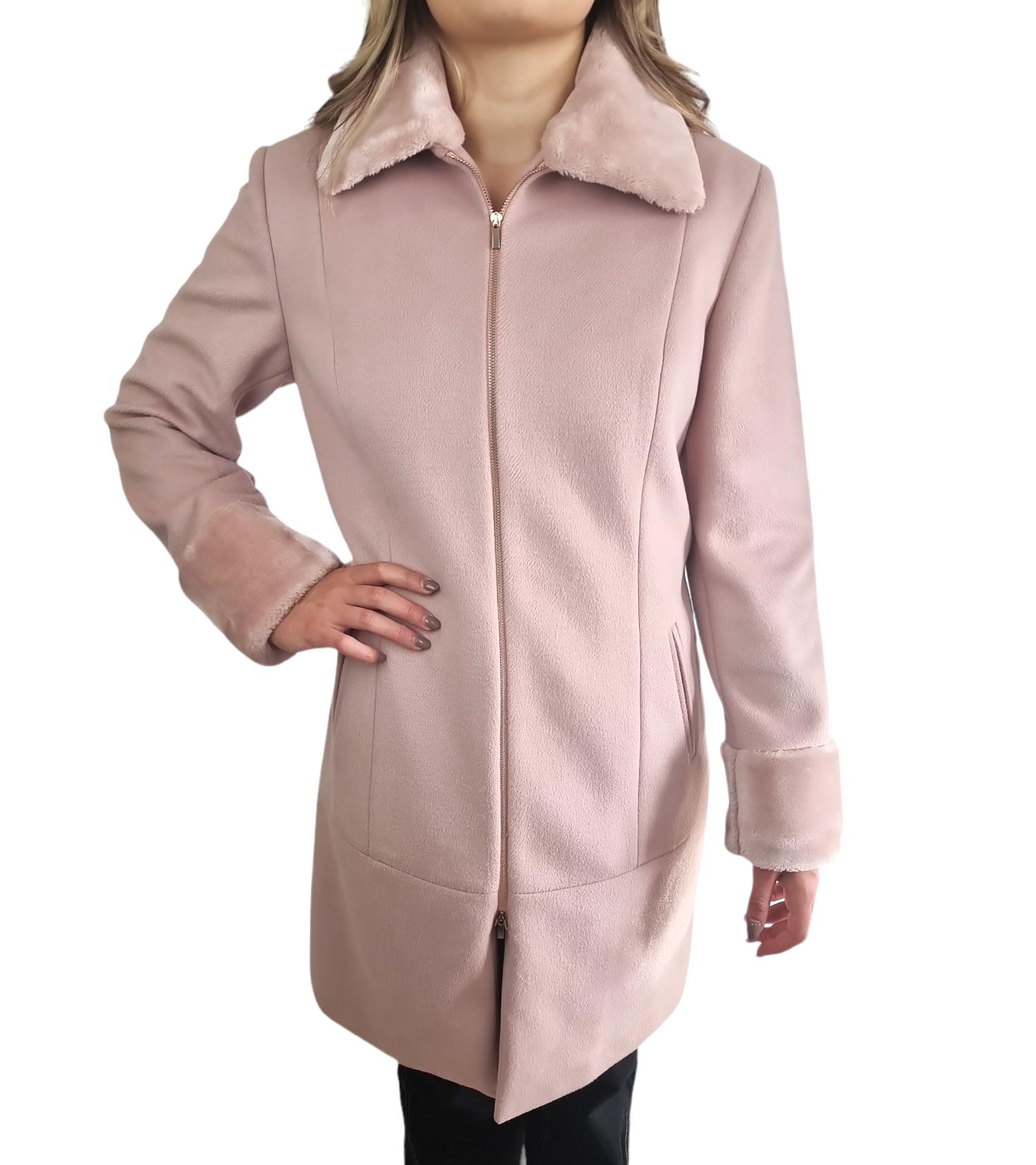 Cappotto donna Edas modello Calleto rosa