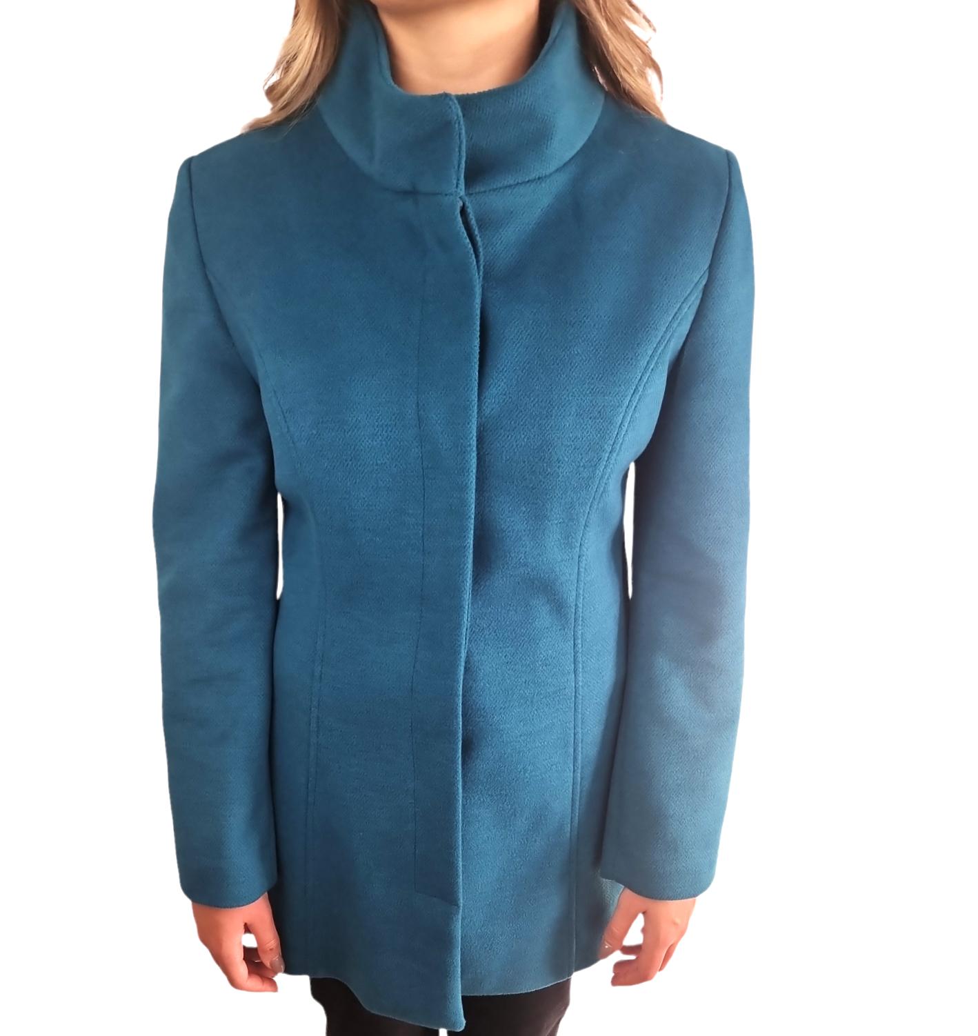 Cappotto donna Rinascimento blu ottanio