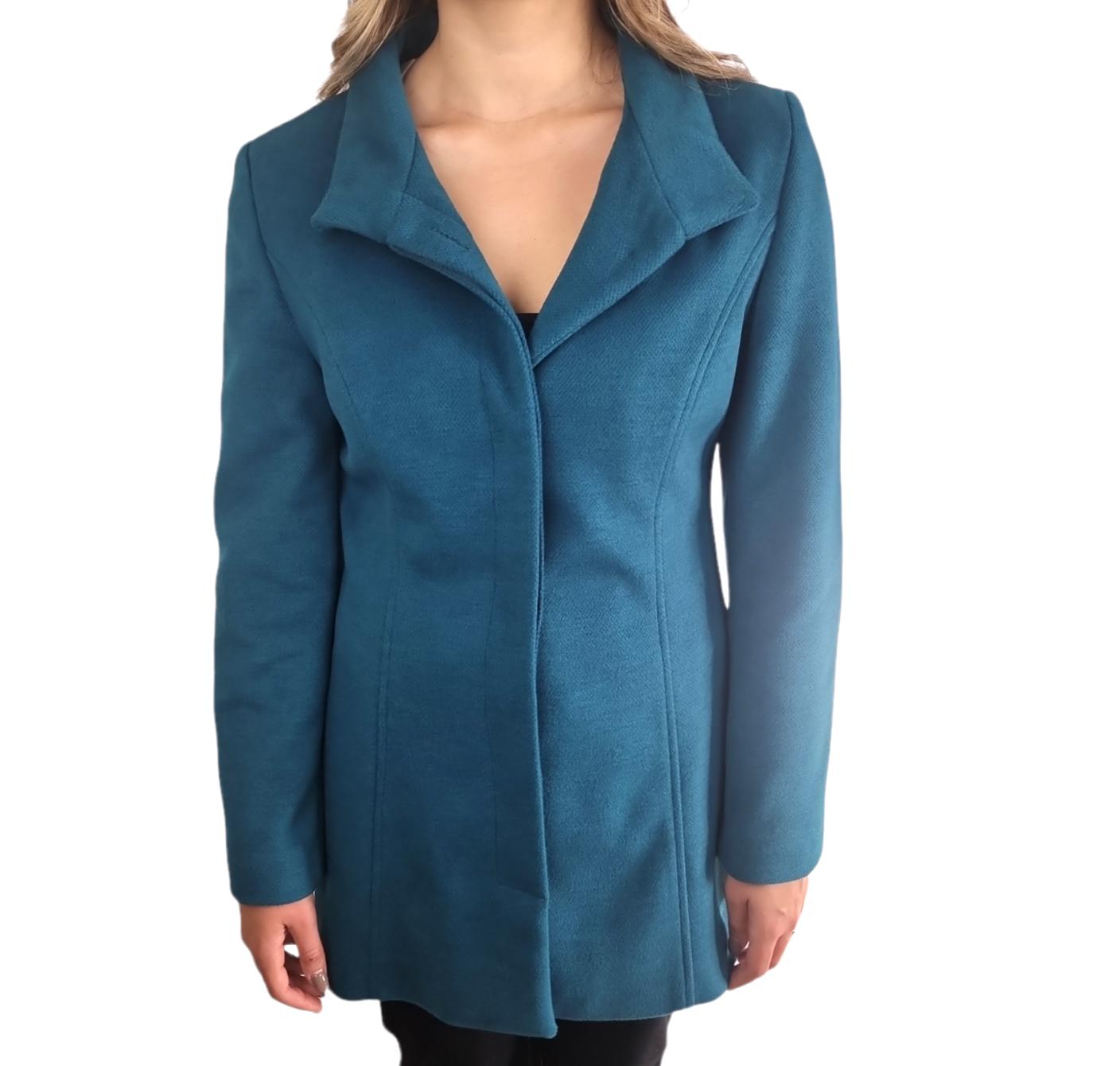 Cappotto donna Rinascimento blu ottanio