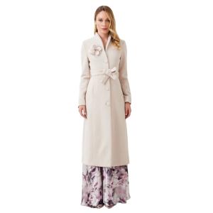 Cappotto lungo donna  avorio