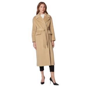 Cappotto lungo  donna modello vestaglia camel