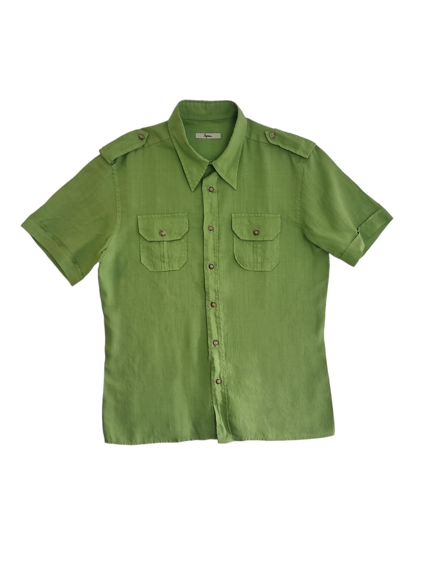 Camicia mezza manica da uomo Ingram verde 