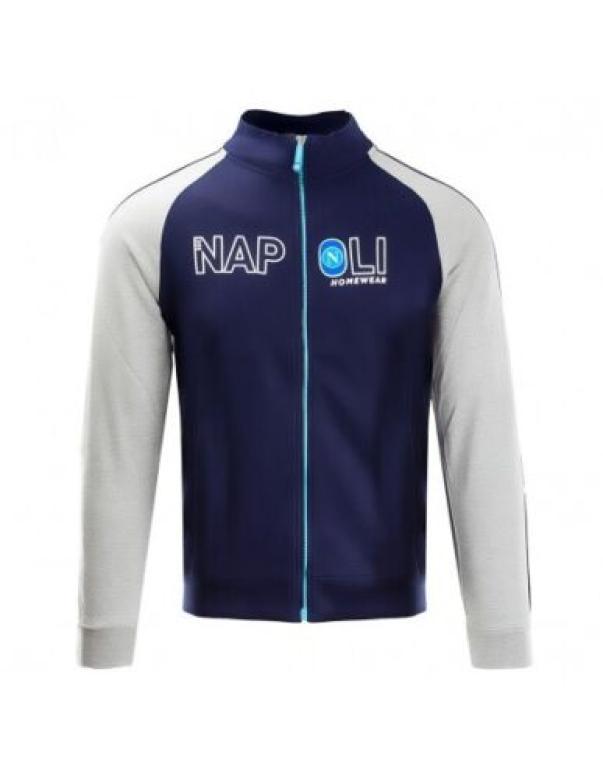 Tuta per Napoli Homewear ragazzo bambino full zip blu