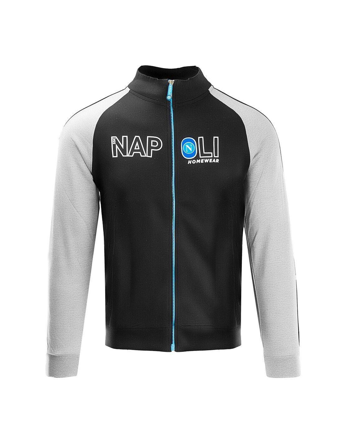 Tuta per Napoli Homewear ragazzo bambino full zip nero