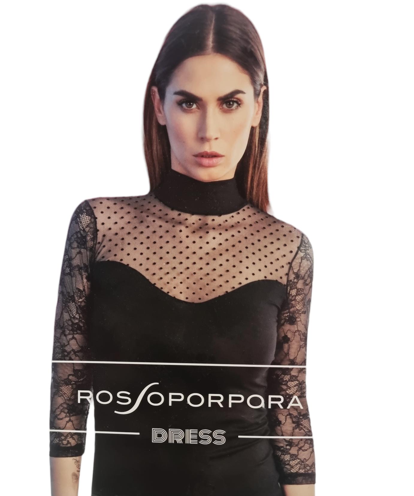 Lupetto moda donna Rossoporpora con pizzo