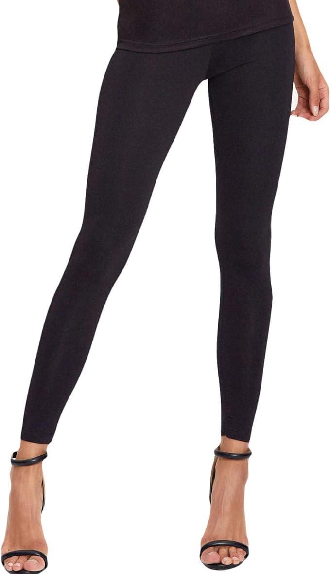 Leggings donna Rossoporpora in cotone elasticizzato nero