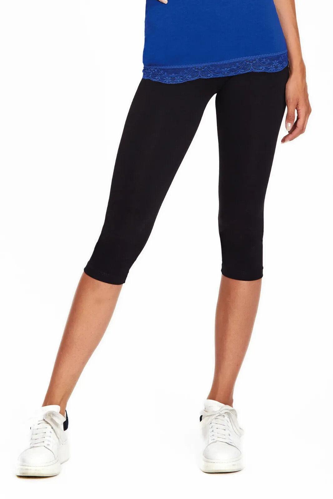 Leggings corto donna Rossoporpora nero