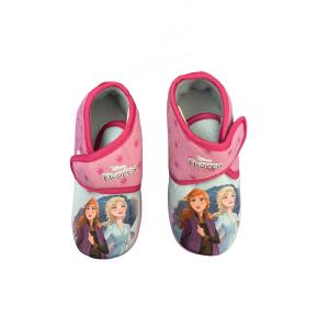 Pantofole frozen bambina lacci a strappo suola in gomma rosa