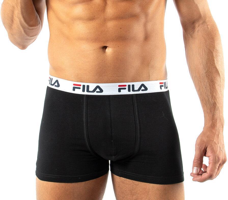 Boxer da uomo Fila in cotone nero 