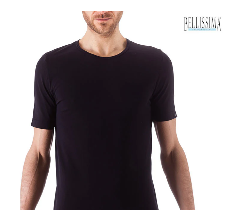 bellissima t-shirt mm microfibra nero