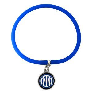 Bracciale fc inter in silicone con piastrina logo in metallo