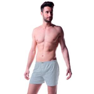 Boxer uomo jersey con bottone  fondo bianco bianco