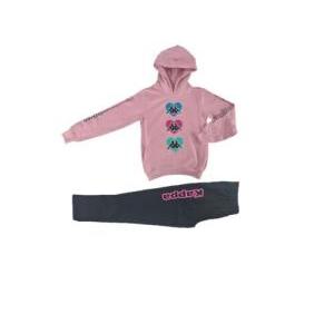 Tuta robe di  da bambina garzata rosa