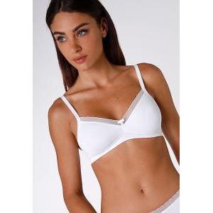 Reggiseno my daily comfort  ferretto microfibra bianco coppa e