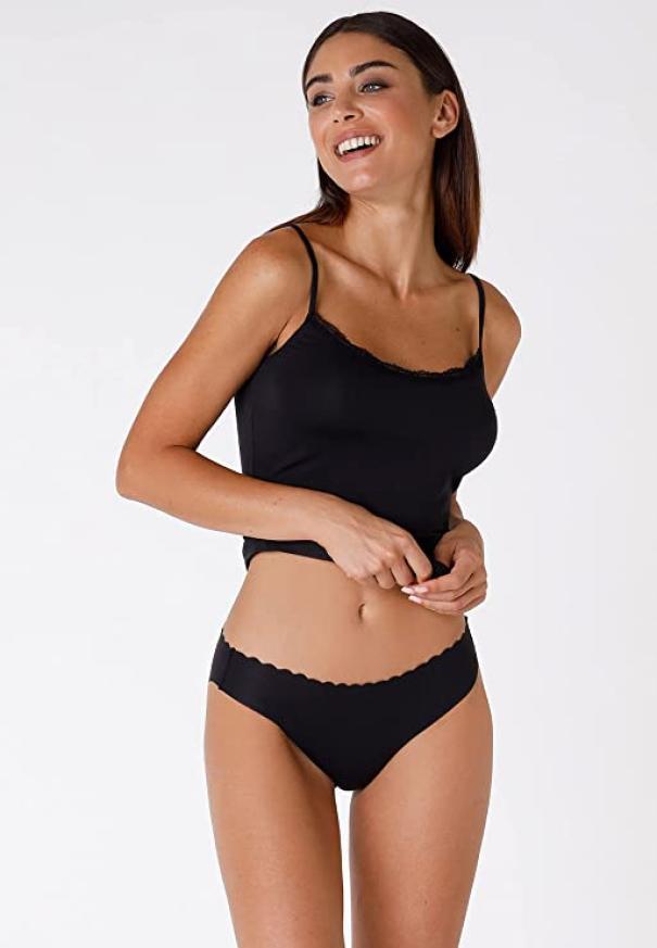 Tris slip Lovable L04NR.cotone-senza cuciture-medio-nero