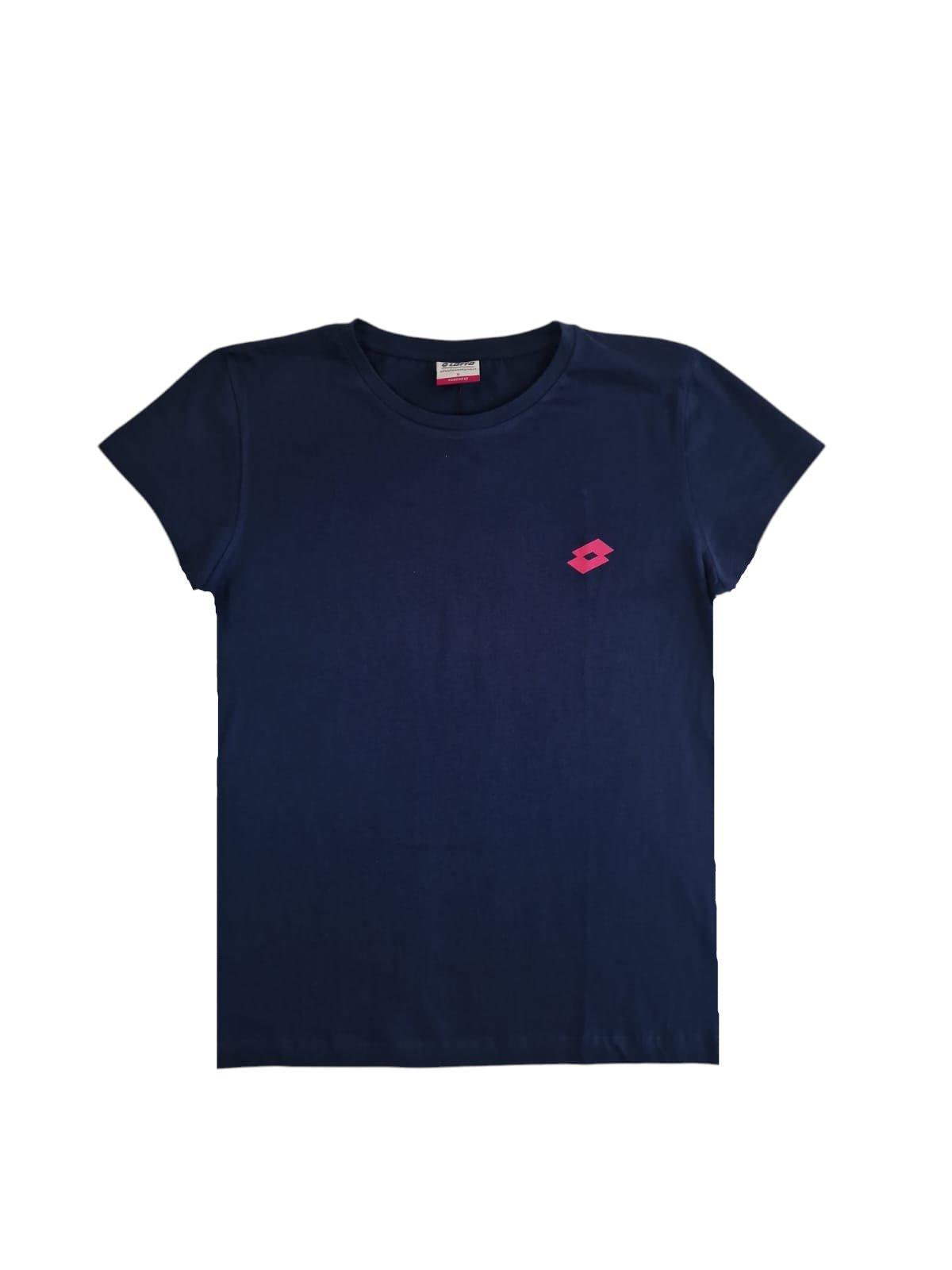 T-shirt girocollo in cotone basic Lotto da donna blu