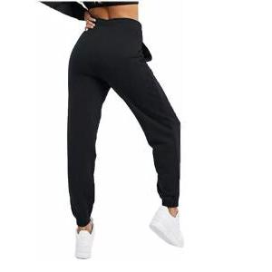 Pantalone tuta  felpato donna nero