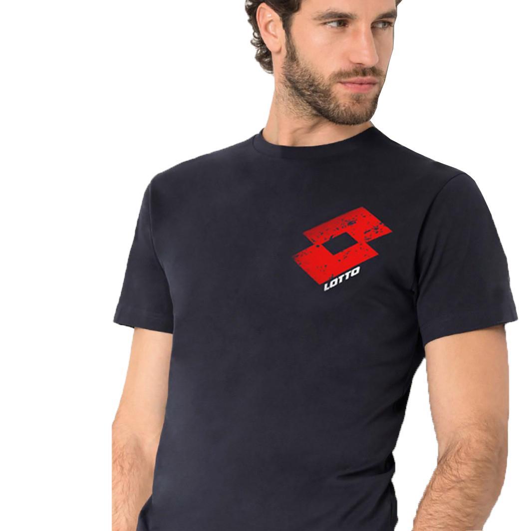 T-shirt uomo con logo rosso Blu