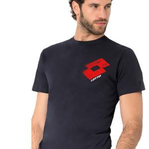 T-shirt uomo con logo rosso nero