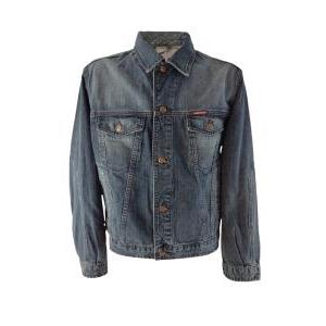 Giacca di jeans  denim sabbiato uomo